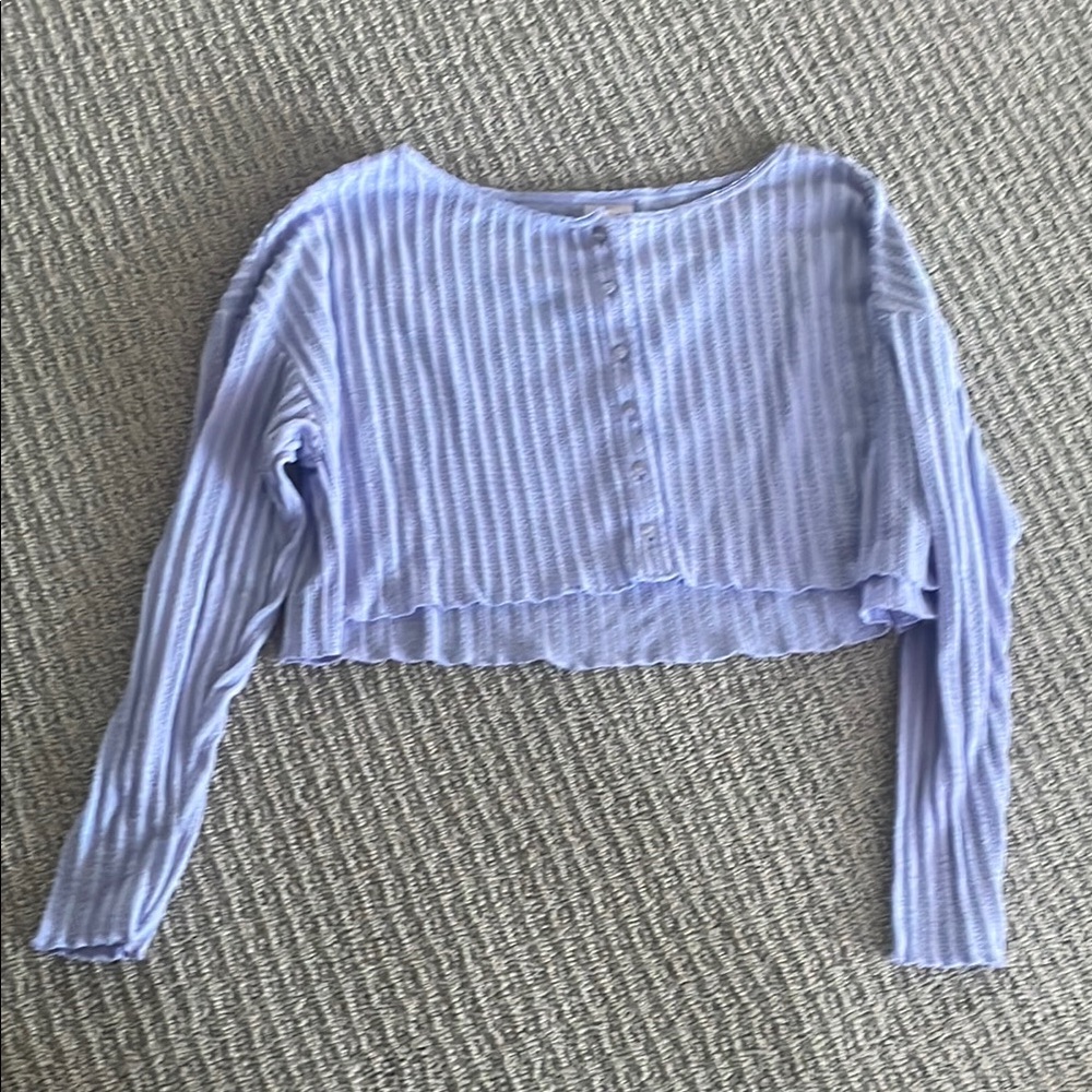 Out from Under Lilac Ribbed Crop Top